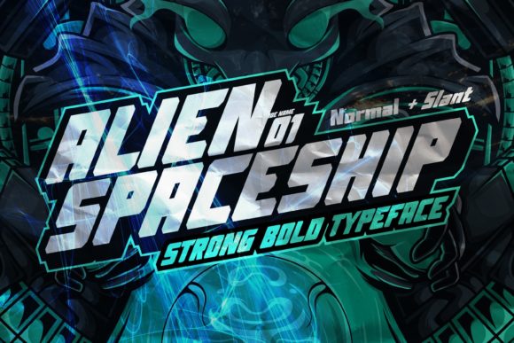 Alien Spaceship Font: A Futuristic Display Type for Modern Designs
