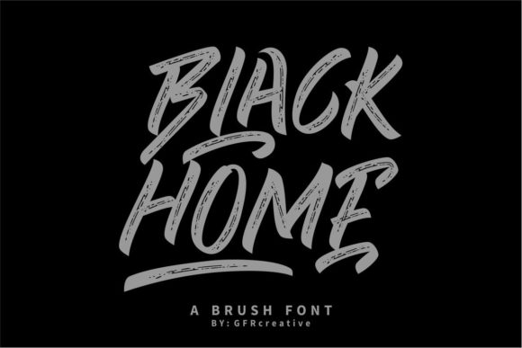 Black Home Font for Crafters and Product Designers