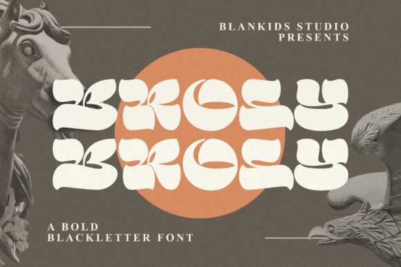 Broly Font: A Bold Blackletter Typeface for Display Design