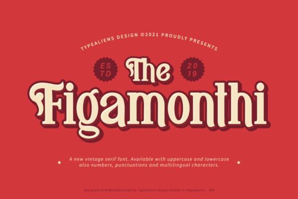 Figamonthi: A Vintage-Style Display Font for Memorable Campaigns