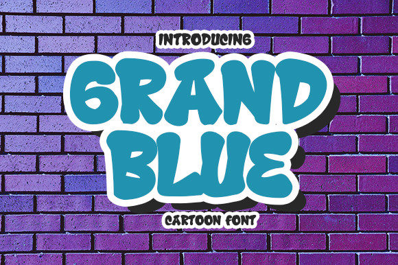 Grand Blue Font for Creative Branding and Playful Typography