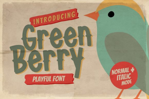 Green Berry Font for Bold Digital Branding and Marketing