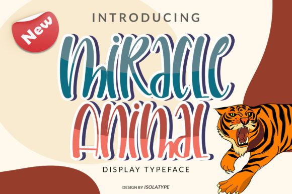 Miracle Animal Font: A Display Typeface That Adds Charm to Crafts