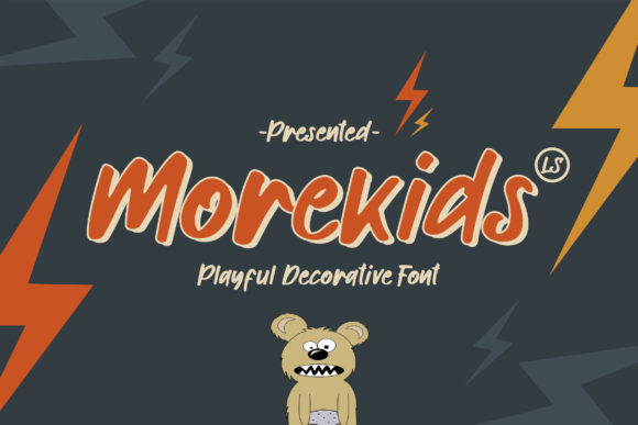 Morekids Font: A Playful Display Typeface for Creative Publishing