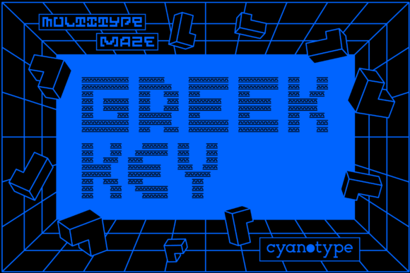 MultiType Maze Greek Key Font for Trendy and Memorable Branding