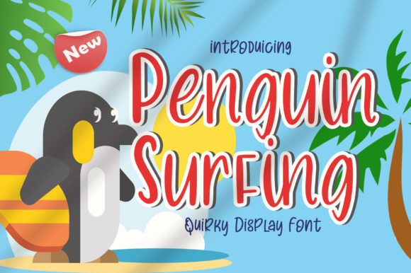 Penguin Surfing Font for Small Business Branding