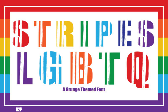 Stripes LGBTQ Font for Bold Branding and Creative Designs